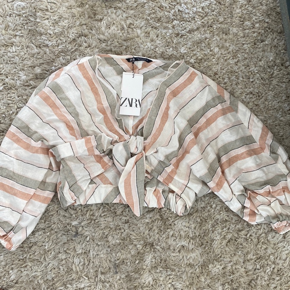 Zara Top with Front Tie